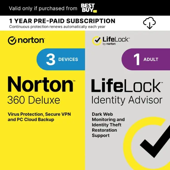 Norton – 360 Deluxe (3 Device) with LifeLock